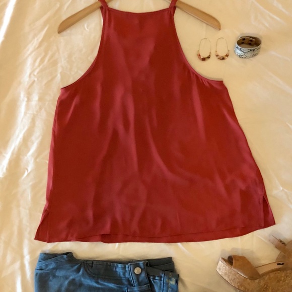 BCBGMAXAZRIA LACE-UP NECK CAMI, NWOT, size M - Picture 8 of 11